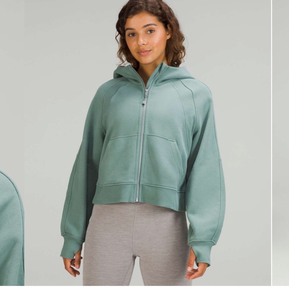 NWT 🍋 Lululemon Tidewater Teal Scuba Oversized Full Zip Hoodie Size XS/S